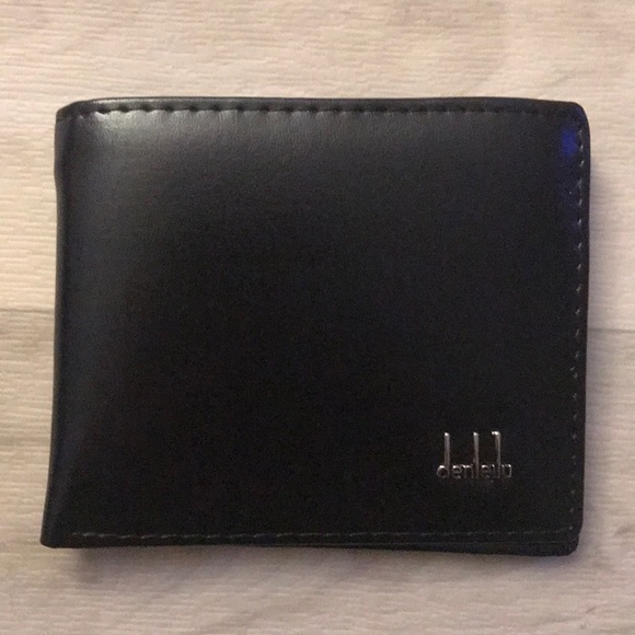 Denleilo Other - Stylish black bifold wallet for men. Tan interior.